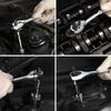 DURATECH 24-Piece Ratchet Wrench Set with 3-in-1 Ratchet Handle, 6.35mm, 9.5mm, and 12.7mm Drives, 3 Extension Bars, and 20 Sockets, for Automotive, M