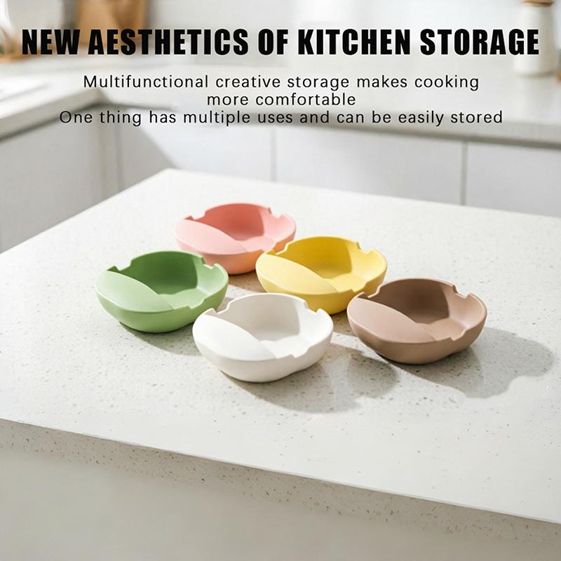 Spatula Holder Non Slip Heat Resistant Spoon Rest Ladle Rack Stable Snack Plate Cooking Utensil Storage Organizer Kit Sets