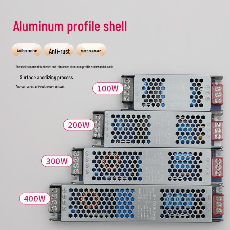 Ultra-thin Silent Indoor 220V To 24V LED Driver Transformer for Light Box, 60/400W, 12V Output