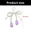 Pearls Bows Bag Charm Pendant Aesthetic Purse Charms Aesthetic keychains Keyring for Women Backpack Purse Handbag Decors