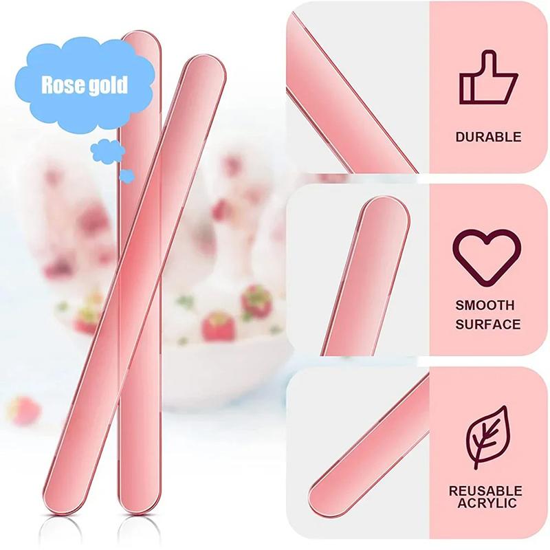 20Pcs Reusable Ice Cream Sticks Acrylic Popsicle Stick Clear Acrylic Ice Cream Sticks DIY Crafts BJL004