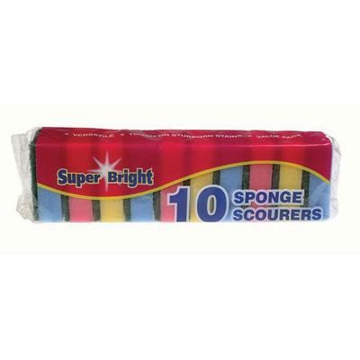 Super Bright Sponge Scourers 10pk