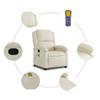Massage Chair with Relax Function Synthetic Leather Cream