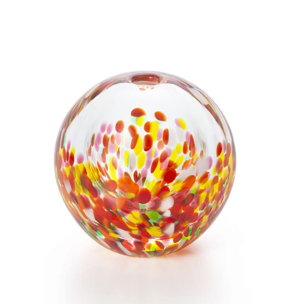 ADERIA Tsugaru Vidro Fukei Single Flower Vase Momijiyama Made in Japan Presentation Box Flower Vase Stylish Glass Vase Container Flower Dried Flower