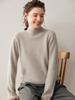 2025 A/W Cashmere Half-High Neck Base Layer Sweater: Loose, Slimming, Thick Knit, Regular Shoulder, Long Sleeve