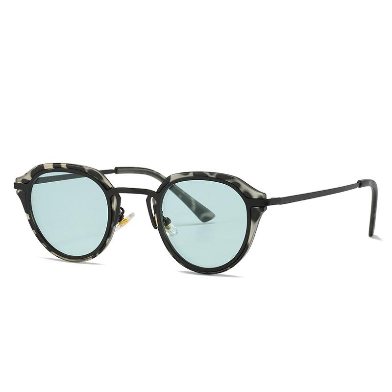 

Classic Luxury Designer Round Sunglasses Men ladies Fashion Vintage Metal Sun Glasses For Male Eyewear UV400 Shades As the photo