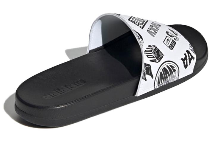 Adidas Adilette Comfort Slide 'All Over Logos - White' FZ1751