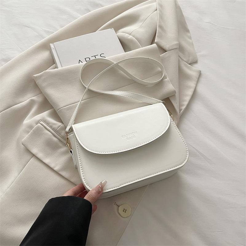 Strukturierte kleine Tasche Damen neue Mode schlichte Messenger kleine quadratische Tasche atmosphärisches Nischendesign Retro Umhängetasche