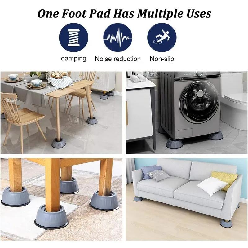 1-11PC Anti Vibration Feet Pads Silent Washing Machine Slipstop Skid Raiser Mat Washing Dryer Machine Furniture Universal Feet M