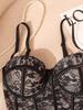 Spicy Girl Lace Camisole: Black Boning Autumn/Winter Inner Wear with Chest Pads, Beautiful Back Design