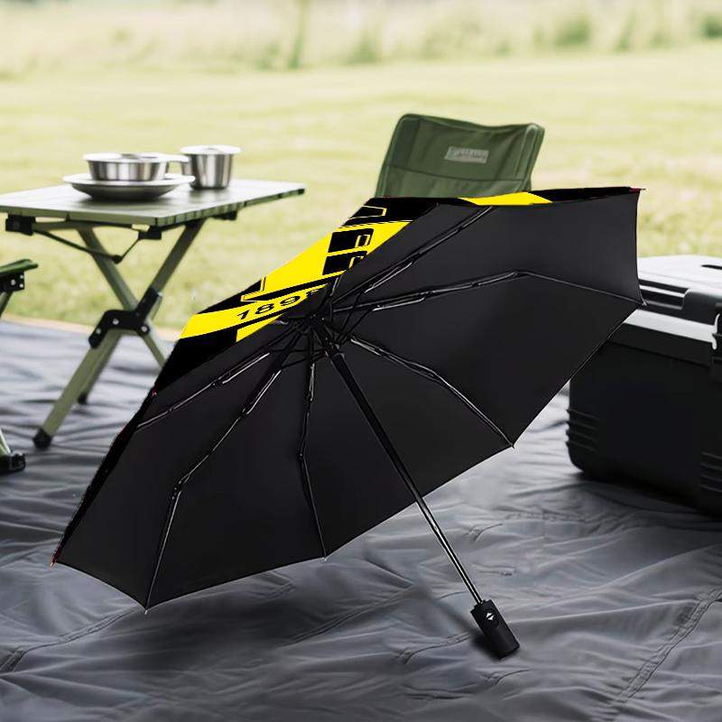 BSC Football Yellow And Black Unity Umbrella Folding Umbrella, Automatic Umbrella 8-Frame for Travel, Camping Use Gift for Halloween Christmas