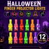 36 Stück Halloween LED Leuchtende Fingerlichter Projektionsleuchtende Fingerringe für Geburtstagsfeier Give-away-Tütenfüller Halloween Dekoration