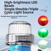 Tricolor Light Solar Ocean Signal Light Solar Powered High Brightness Navigation Signal Light Magnet Switch Strobe Flash