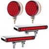 48LED Double Face Single Stud Mount Side Marker Reflective Sealed Light Marker Light Side Brake Light For Heavy-duty Trucks
