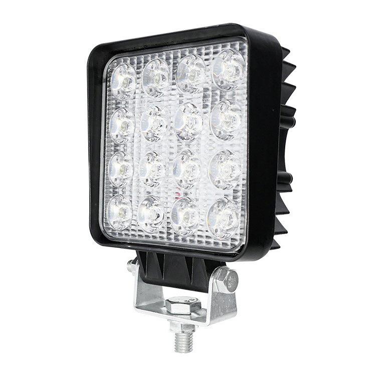 

Square LED Work Light 16 Beads 48W For Off Road Truck Auxiliary Lamp Car Repair белый
