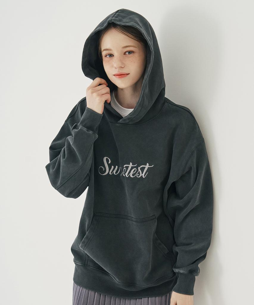 SWEET SOUP Pigment Hoodie Loose Fit Sweatshirt (Wb9Ltf2)
