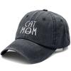 Gewaschene Baumwoll-Baseballkappe für Herren & Damen Unisex CAT MOM Stickerei Sonnenschutzhut Outdoor-Sport Großhandel & Dropshipping