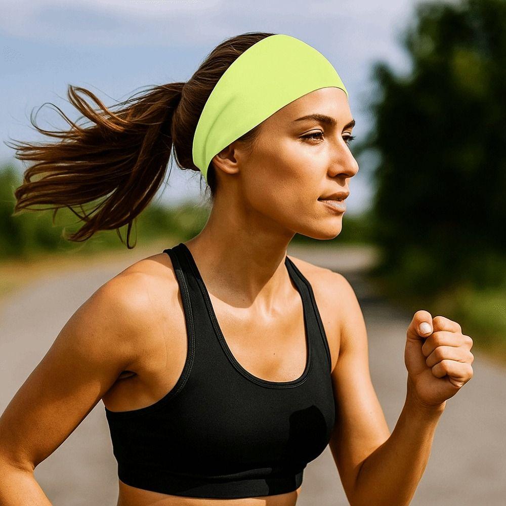 Non-Slip Yoga Fitness Hair Band Pure Color Knitted Yoga Headband New Fitness Hairband  Cycling