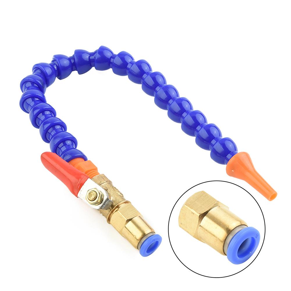 300mm Plastic Flexible Water Oil Coolant Pipe Hose For Lathe Milling CNC Router With Round Flat Nozzle For CNC Milling Lathe