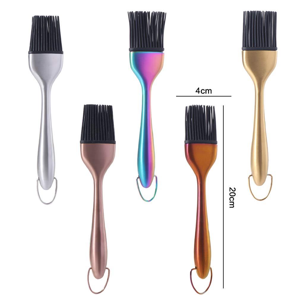 Hangable Stainless Steel Silicone Brush Removable Pastry Brushes Oil Brushes  Pastry