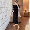 Pregnant mother summer loose large size temperament bubble sleeves thin design sense Korean version of high-end French fashion jumpsuit