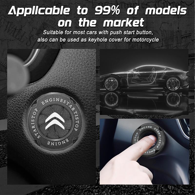 Car Interior Modification One-button Start Button Ignition Switch Rotating Protective Cover for Citroen C3 C4 C3-XR C5 Picasso aoi123