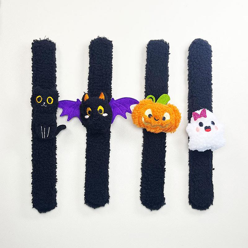 Halloween Plush Bracelets Ghost Bats Pumpkins Papa Circle Children's Gifts Wristbands Halloween Decorative Props
