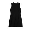 Summer New Product Women's Clothes French Pleated Design Hem Fluffy round Neck Short Sleeveless Dress 3123281