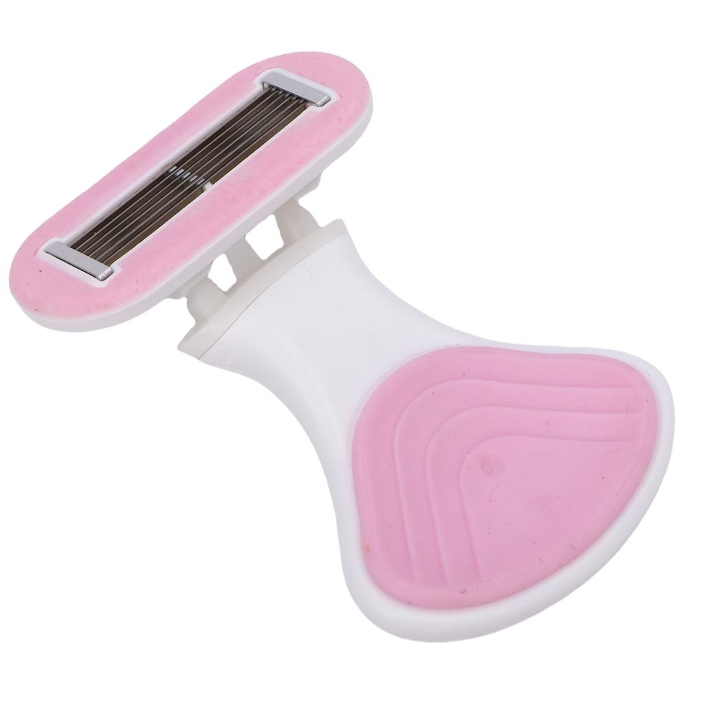 Damen Reise Rasier-Set 6-Lagen-Klingen Tragbares Reise-Rasier-Set mit klappbarem, rutschfestem Griff 3 Ersatzklingen