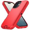For iPhone 17 Rugged Case PC + TPU Cell Phone Cover with Back Clip Kickstand