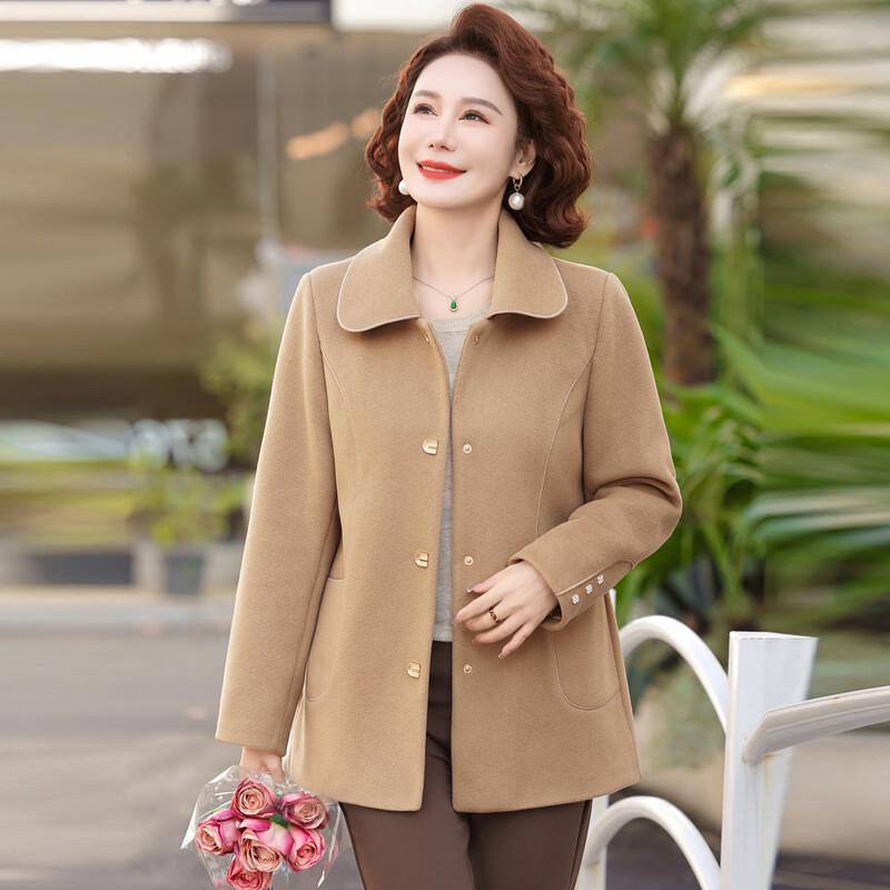 YUZHAOLIN Women's Plus Size Wool Blend Short Coat