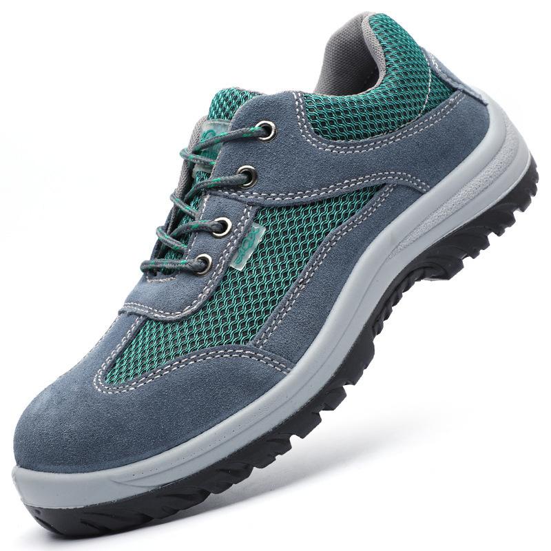 

Oulylan Breathable Mesh Safety Shoes Anti-Smash Lightweight Work Footwear Steel Toe Security Boots Male Wear Resistant Sneakers 46