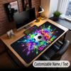 Soccer Theme Custom Mouse Pad Personalized With Name Text Customized Desk Mat For Office Home Decor