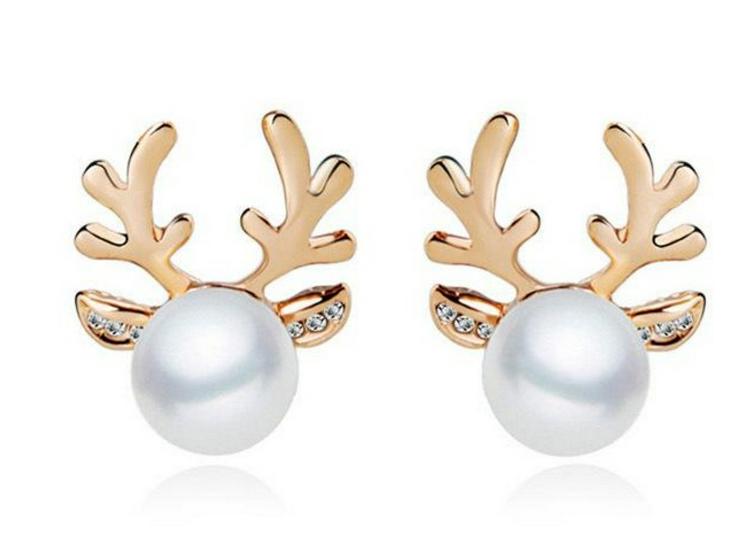 

Роскошное ожерелье и серьги из рогов оленя с бриллиантами и жемчугом в новом стиле — Рождественский подарок