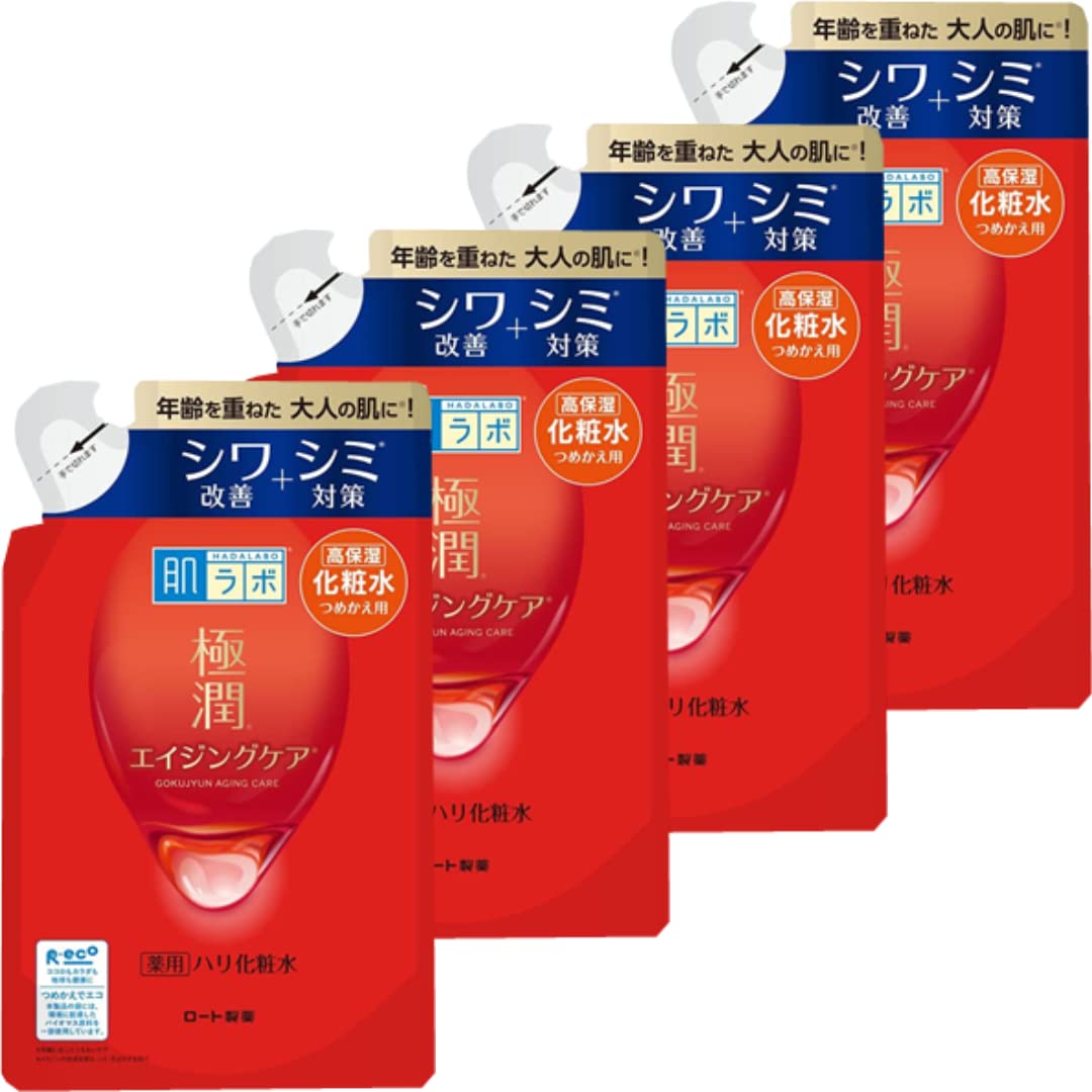 

Набор из 4 флаконов Hada Labo Gokujyun Firming Lotion Medicated 170 мл [Оптовая покупка] (красный), Сменный блок, Без отдушки,