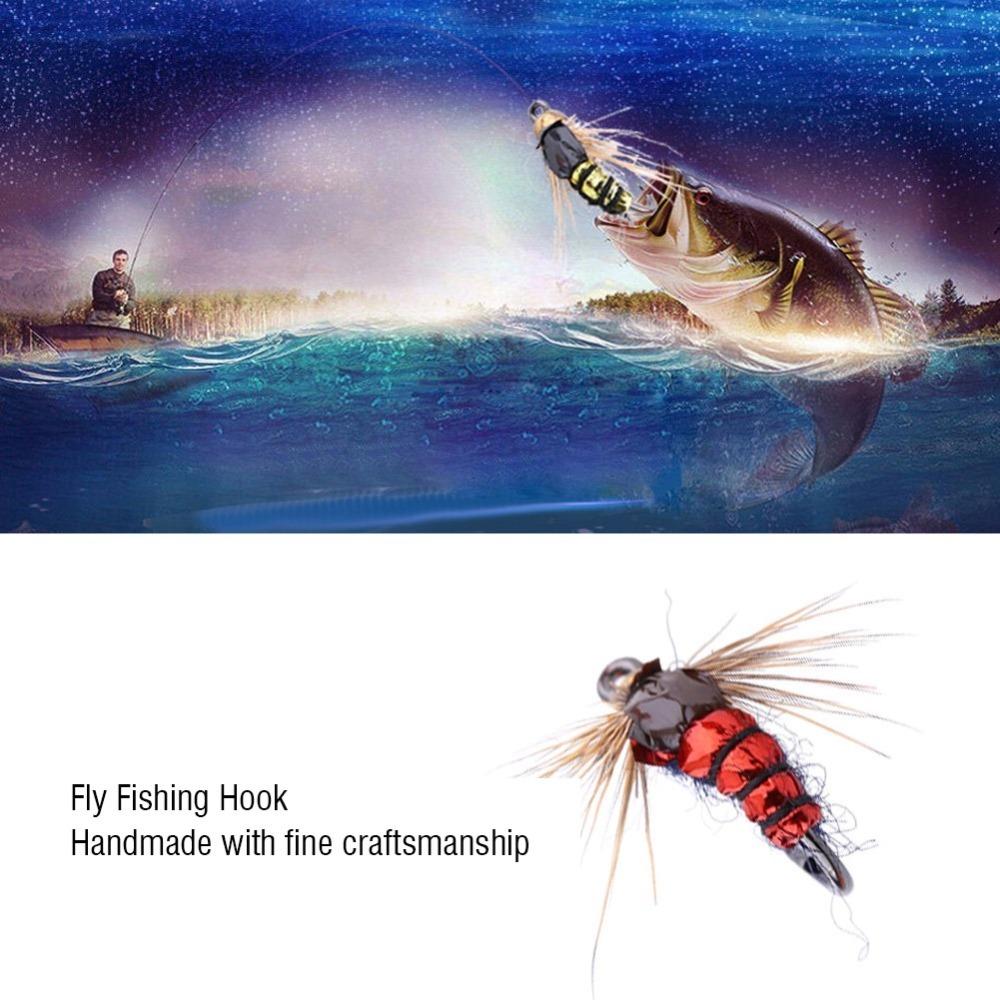 40PCS Durable High Carbon Steel Fly Fishing Flies Lifelike Multicolor Fishing Lures Mini Fishing Trout Flies Trout Fishing