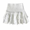 Cake Skirt Lace Embroidered Lace Sweet Puff Ballet High Waist White Short Skirt for Women Summer Thin A-line Skirt