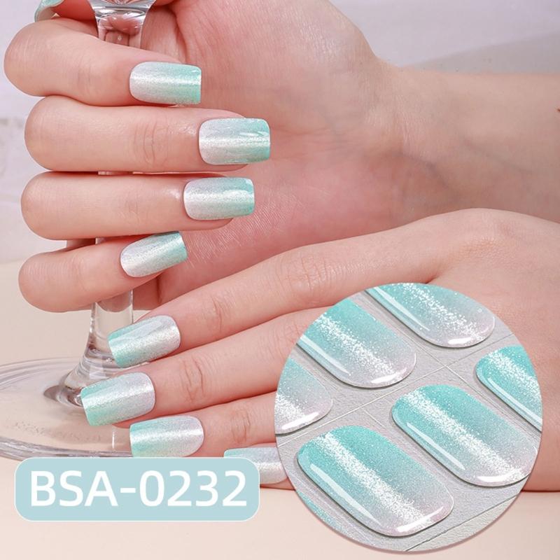 Easy Application Gel Nail Wraps Full Cover Manicure No Nail Lamp Needed Home Manicure Essential for Home Use