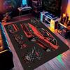 Sports Car with Other Cars Printed Carpet, Kitchen Rugs, Yoga Mat, Non-Slip Bathroom Mats, Absorbent Washable Polyester Rug