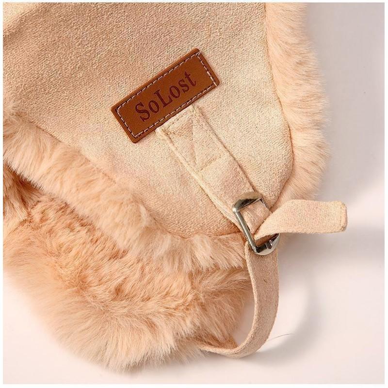 Unisex Winter Warm Fleece-Lined Aviator Hat With Ear Protection Short Brim Foldable Beanie Cold Weather