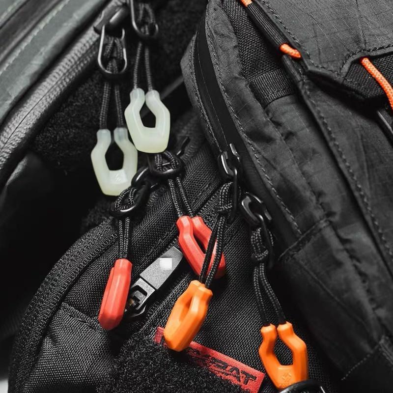 Luminous Zipper Puller Travel Bag Anti-Loss Extension Zipper Tent Backpack Pull Slider Head Zippers Replace Rope Buckle Pendant