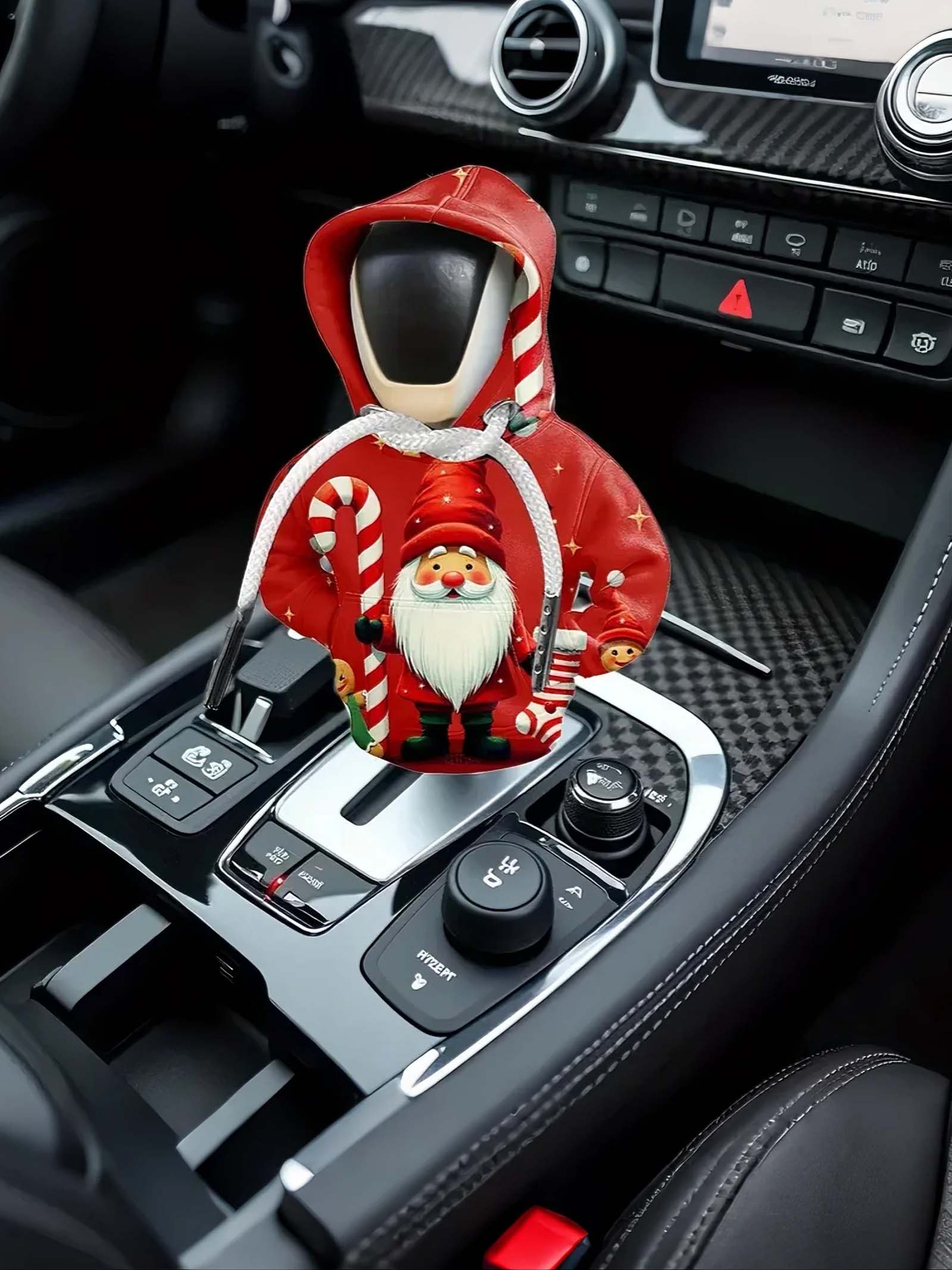 

1Pc Christmas Car Gear Shift Cover - Perfect Car Interior Accessory & Gift for Car Enthusiasts красный