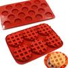 6 18 20 Håligheter Rund Fyrkantig Våffla Form Silikon Kakform Isformar Choklad Fondant Formar DIY Bageritillbehör