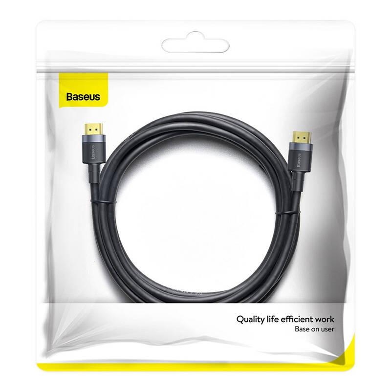 Kabel Hdmi 2.0 Baseus Cafule, 4K, 3D, 2M (Czarno-Szary)