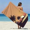 Vintage Palm Sunset Beach Towel Patterned Sunscreen And Windproof Suitable For Swimming Pool Camping Travel Blanket