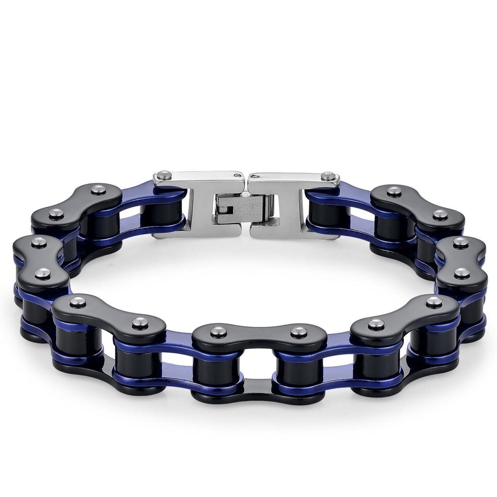 European-American Style Bicycle Chain Bracelet: Creative Rock Hip Hop Jewelry for Men & Women In Stainless Steel