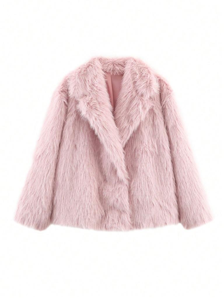 Imitation fur autumn and winter new European and American fashion temperament artificial fur effect jacket artificial fur