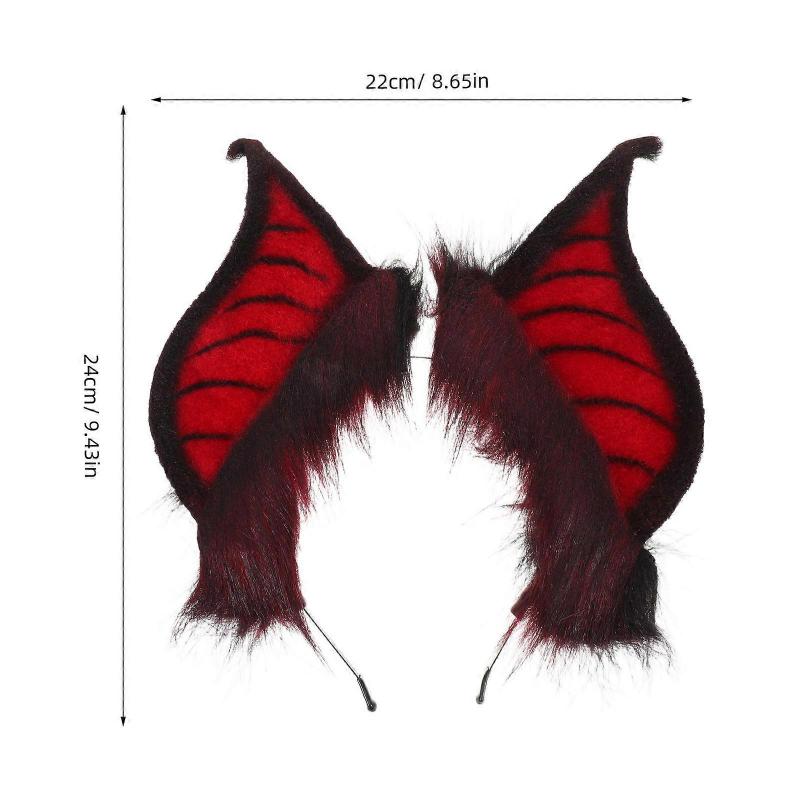 Plush Bat Ear Headband Halloween Bat Costume Accessory for Party Use