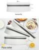 Stainless Steel Crescent Pizza and Cake Slicer with Flour Sifter