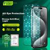 For Apple 15 Pro Tempered Glass Screen Protector, Anti-Blue Light, IPhone 15 Pro Phone Film, Anti-Glare, Shockproof, Full Screen Anti-Reflective